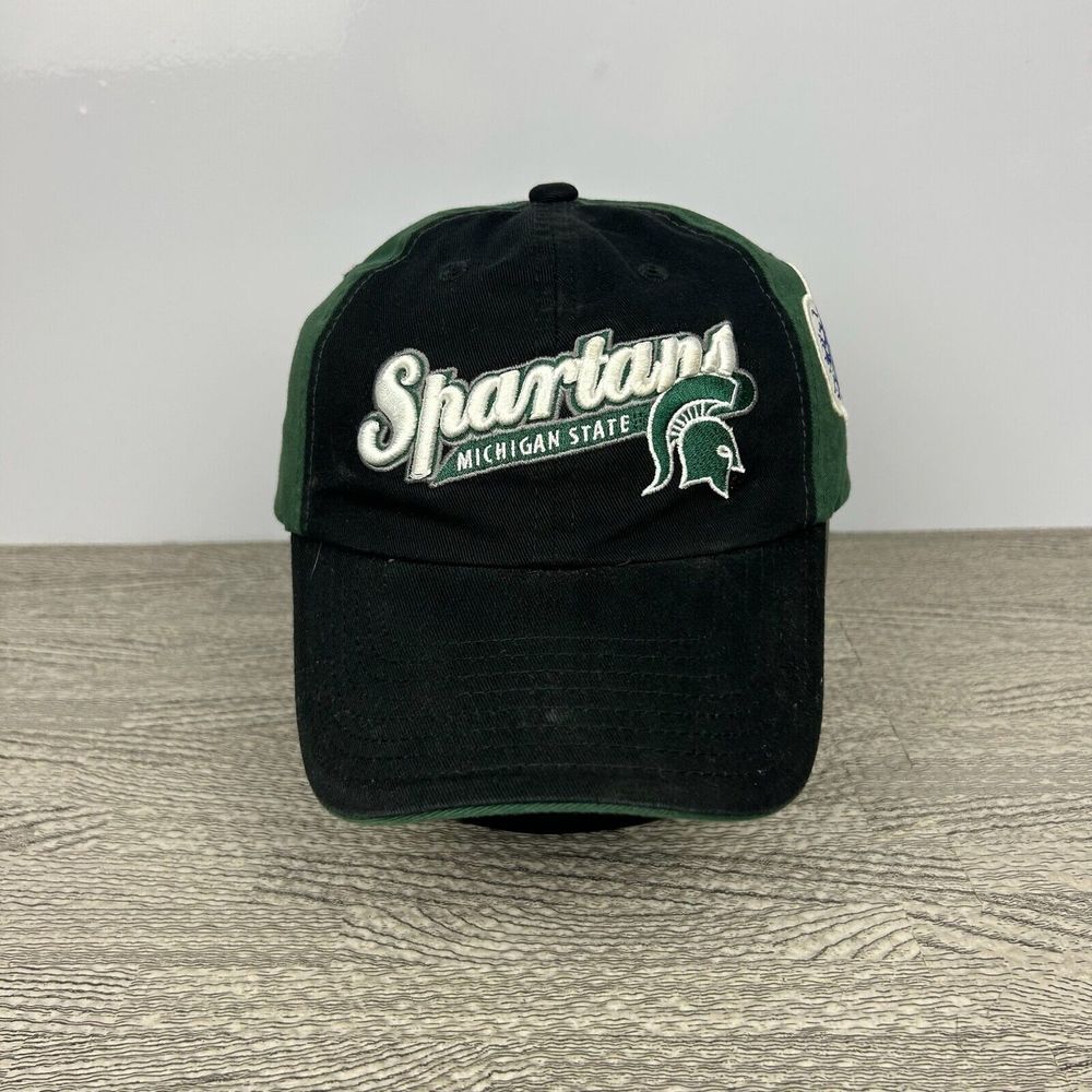 Vintage Y2K Michigan State Spartans Hat Cap‎ Strap Back Green Final Four 2009